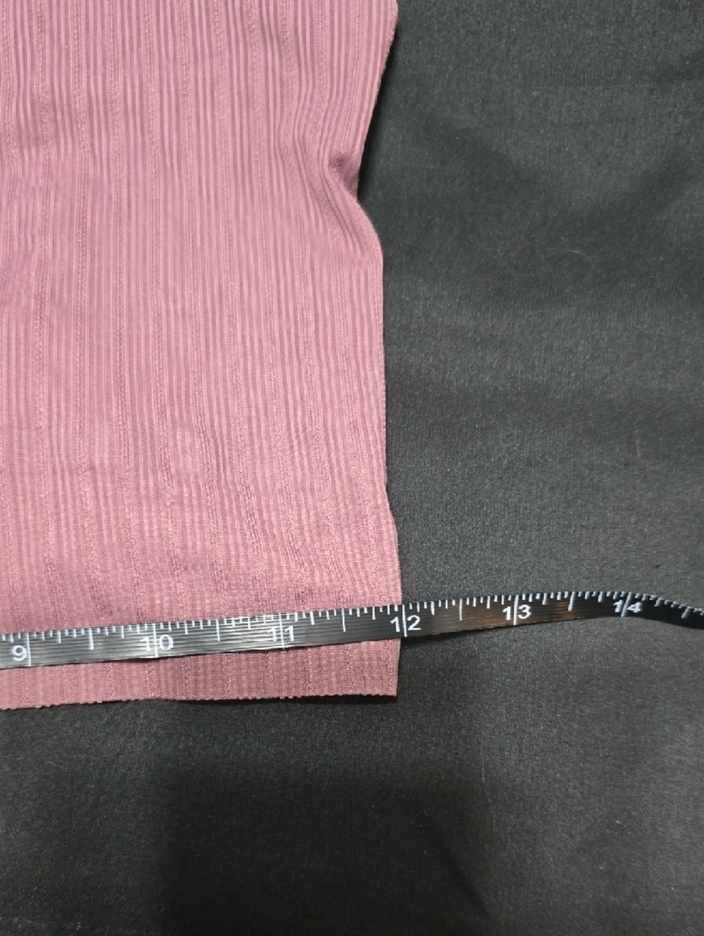 Mauve Ribbed Strappy Crop Top - Picture 4 of 4